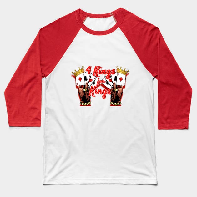 Krimson Kings Kursive Baseball T-Shirt by 4 Kings Kloset